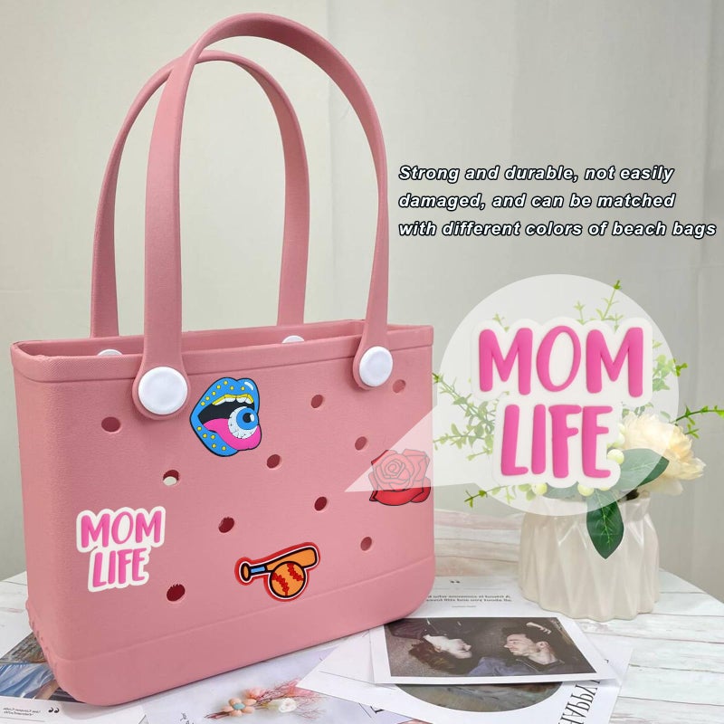 Lckaey Rubber Beach Bag Accessories-PVC Rubber decoration-for EVA Purse Bogg Inserts Y064Figure 42 - Image 5